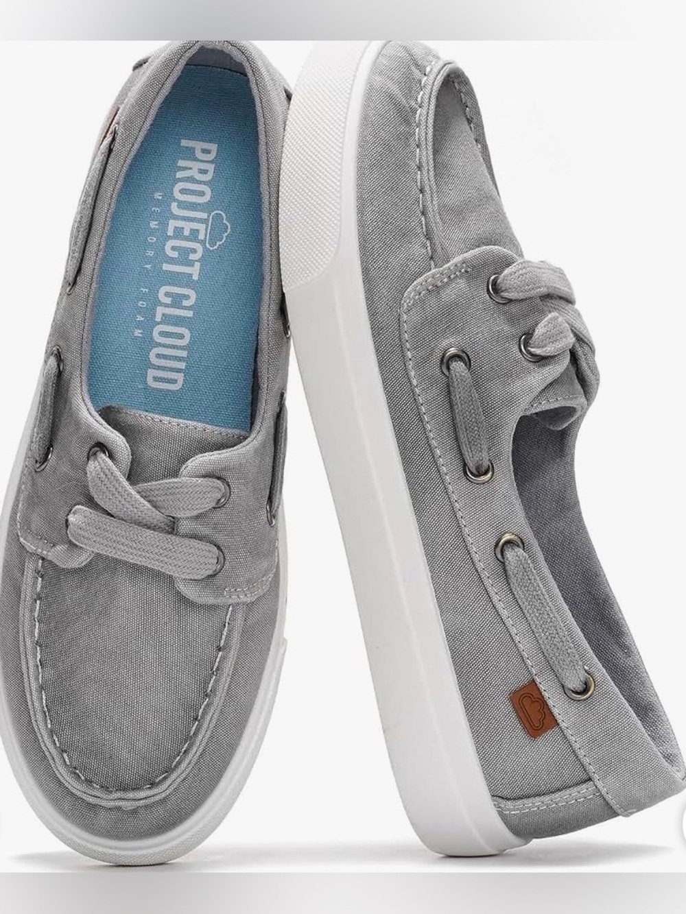 Men’s Gray Canvas Deck Shoes